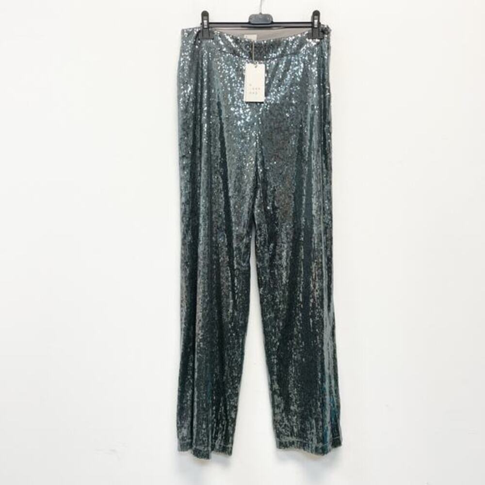 A New Day Women's Relaxed Leg High Rise Sequin Trouser Pants Size 6 - Picture 2 of 6